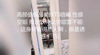 高颜值极品美妖TS晗曦 性感空姐 掏出妖棒让你欲罢不能，这身材看得热火啊，很是诱惑！ (5)