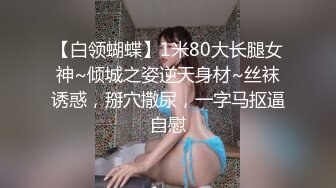 【白领蝴蝶】1米80大长腿女神~倾城之姿逆天身材~丝袜诱惑，掰穴撒尿，一字马抠逼自慰